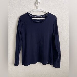 LAUREN RALPH LAUREN Classic Crewneck Navy Long-Sleeve T-Shirt Size XL Nautical